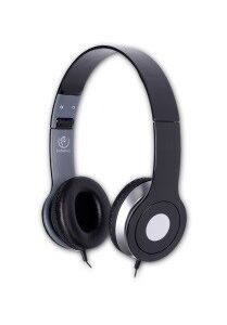 Rebeltec Stereofoniczne słuchawki z mikrofonem CITY BLACK