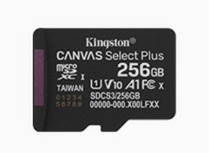 Kingston Karta pamięci microSD 256GB Canvas Select+ G3 150MB/s