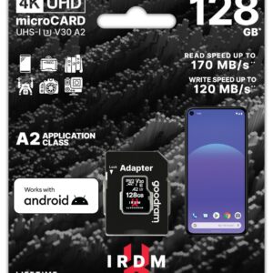 GOODRAM Karta pamięci microSD IRDM 128GB UHS-I U3 A2 + adapter