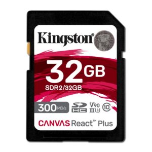 Kingston Karta pamięci SD 32GB Canvas React Plus 300/260 UHS-II U3