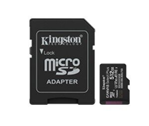 Kingston Karta pamięci microSD 512GB Canvas Select+ G3 150MB/s Adapter