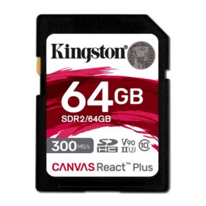 Kingston Karta pamięci SD 64GB Canvas React Plus 300/260 UHS-II U3