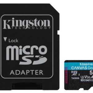 Kingston Karta microSD 512GB CanvasGo! Plus 200MB/s A2 U3 V30 + adapter