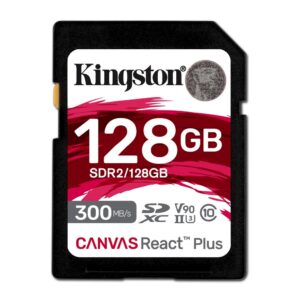 Kingston Karta pamięci SD 128GB Canvas React Plus 300/260 UHS-II U3