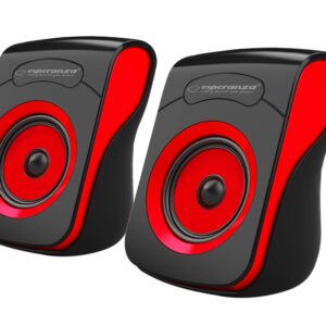 Esperanza Głośniki 2.0 USB FLAMENCO czarno-czerwone