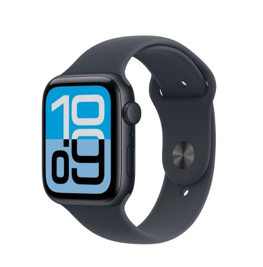 Apple Watch SE 3 GPS koperta 44 mm z aluminium w kolorze północy, pasek sportowy w kolorze północy - rozmiar S/M