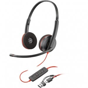 POLY Słuchawki Blackwire 3220 Stereo USB-C Headset +USB-C/A Adapter 8X228A