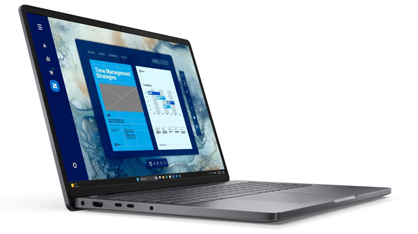 Dell Laptop Dell Pro 16 PC16250 W11P C3 100U/8GB/512GB/16.0 FHD+/Int/FgrPr/Cam&Mic/WLAN+BT/BcklKb/3C/3YPS Magnetite color, textured finish