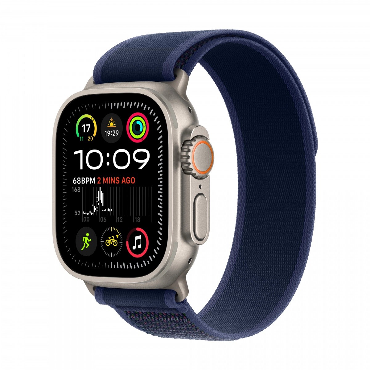Apple Watch Ultra 2 GPS + Cellular, koperta 49 mm z tytanu w kolorze naturalnym z opaską Alpine M w kolorze beżowym