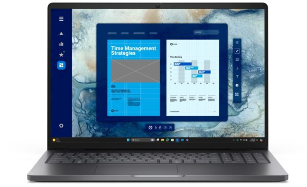 Dell Laptop Dell Pro 16 PC16250 W11P C5 220U/16GB/512GB/16.0 FHD+/Int/FgrPr/FHD/IRCam/Mic/WLAN+BT/BcklKb/3C/3YPS Magnetite color, textured finish