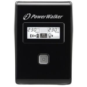PowerWalker Zasilacz awaryjny line-interactive 850VA 2X SCHUKO OUT, RJ11 IN/ OUT, USB, LCD